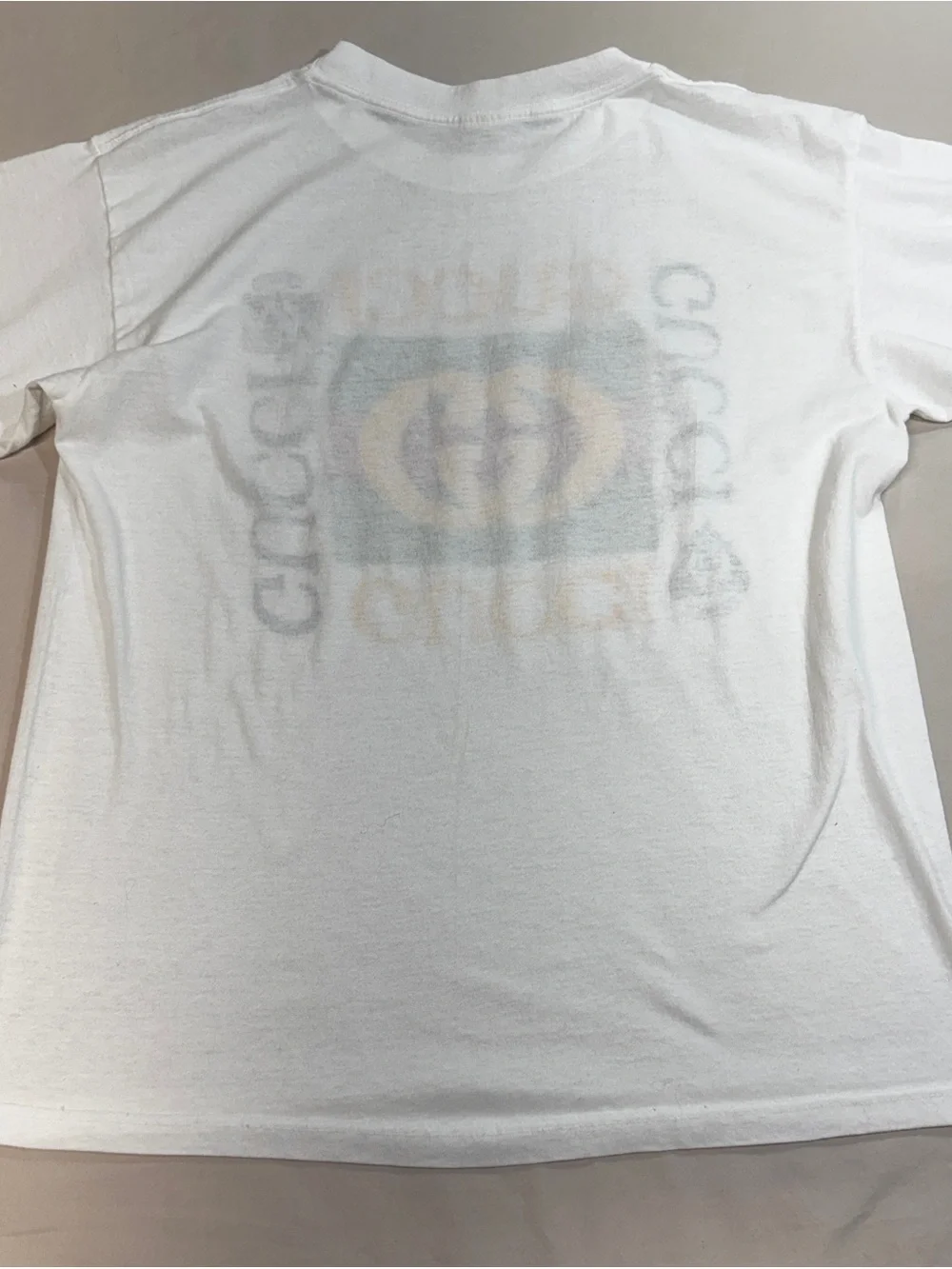Vintage 90's Bootleg Gucci Fashion T Shirt Mens Sz Small Single Stitch